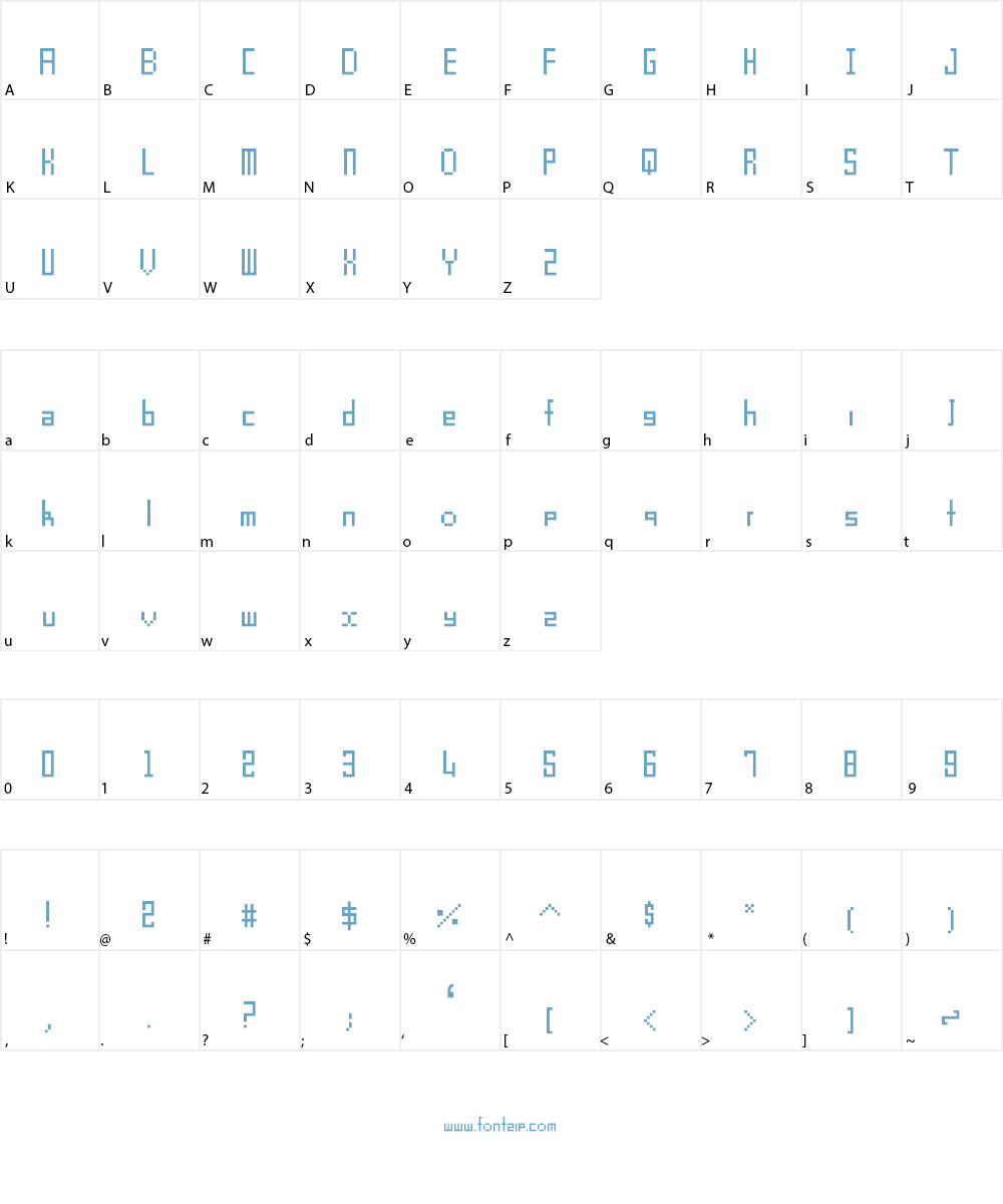 SD TinyPixy Font Character